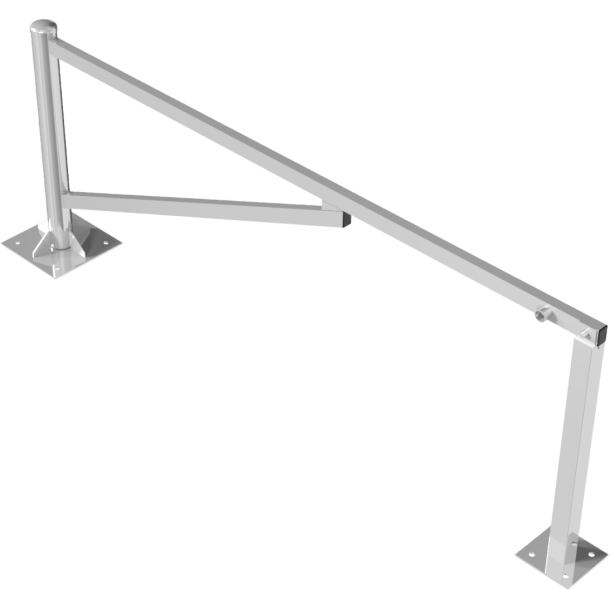 Swing barrier | to be fixed by plugs, hot-dip galvanized | clear width: 2500 mm | with triangular lock